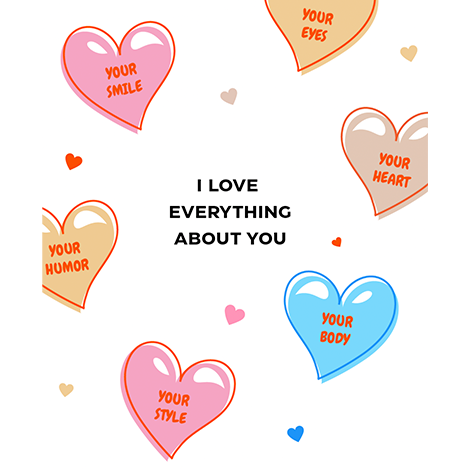 Valentine's Day Love Note Hearts eCard